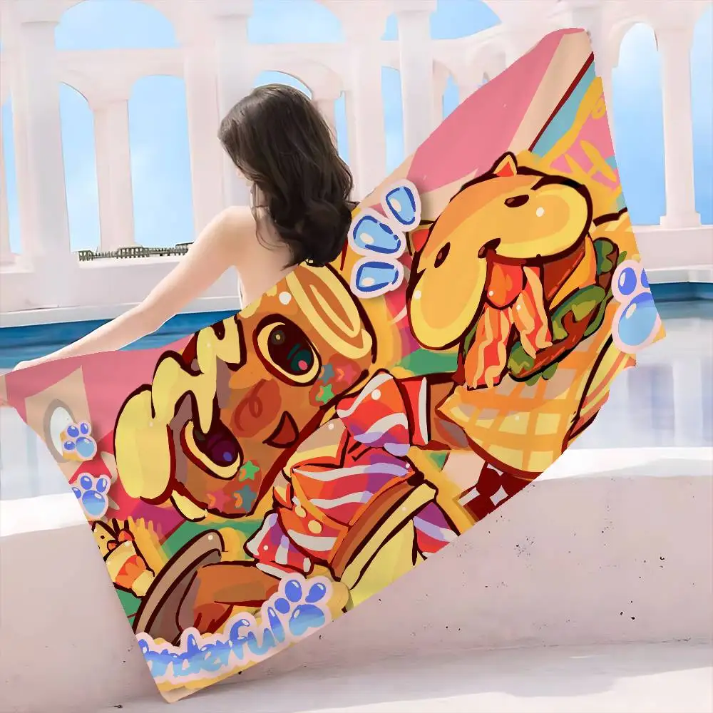Animation game World D-Dandy S-World Microfiber Blanket Quick Drying Beach Towels Oversized Printing Super Absorbent Pool Towel