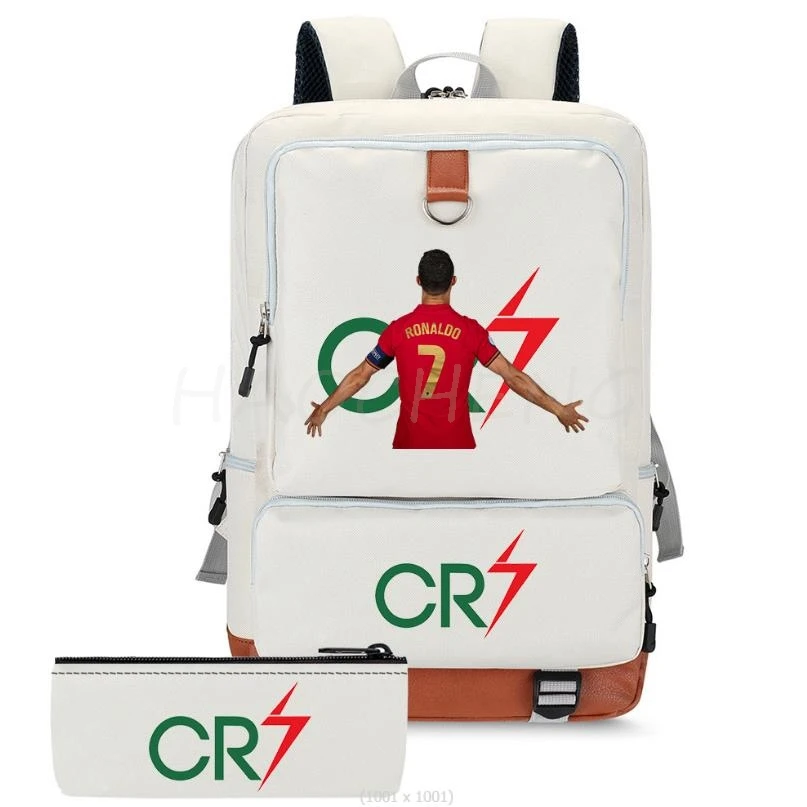 Hot CR 7 Backpack 2Pcs Waterproof Backpack Casual Travel Backpack Women Men Large Capacity Travel Laptop Backpack School Bags