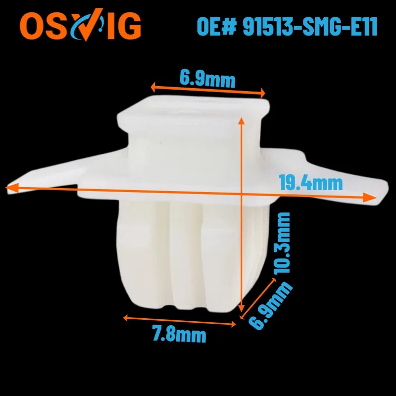 

50Pcs OE# 91513-SMG-E11 Wheel Arch Trim Clips Wing Wheel Arch Surround Clips for Honda Civic CRV