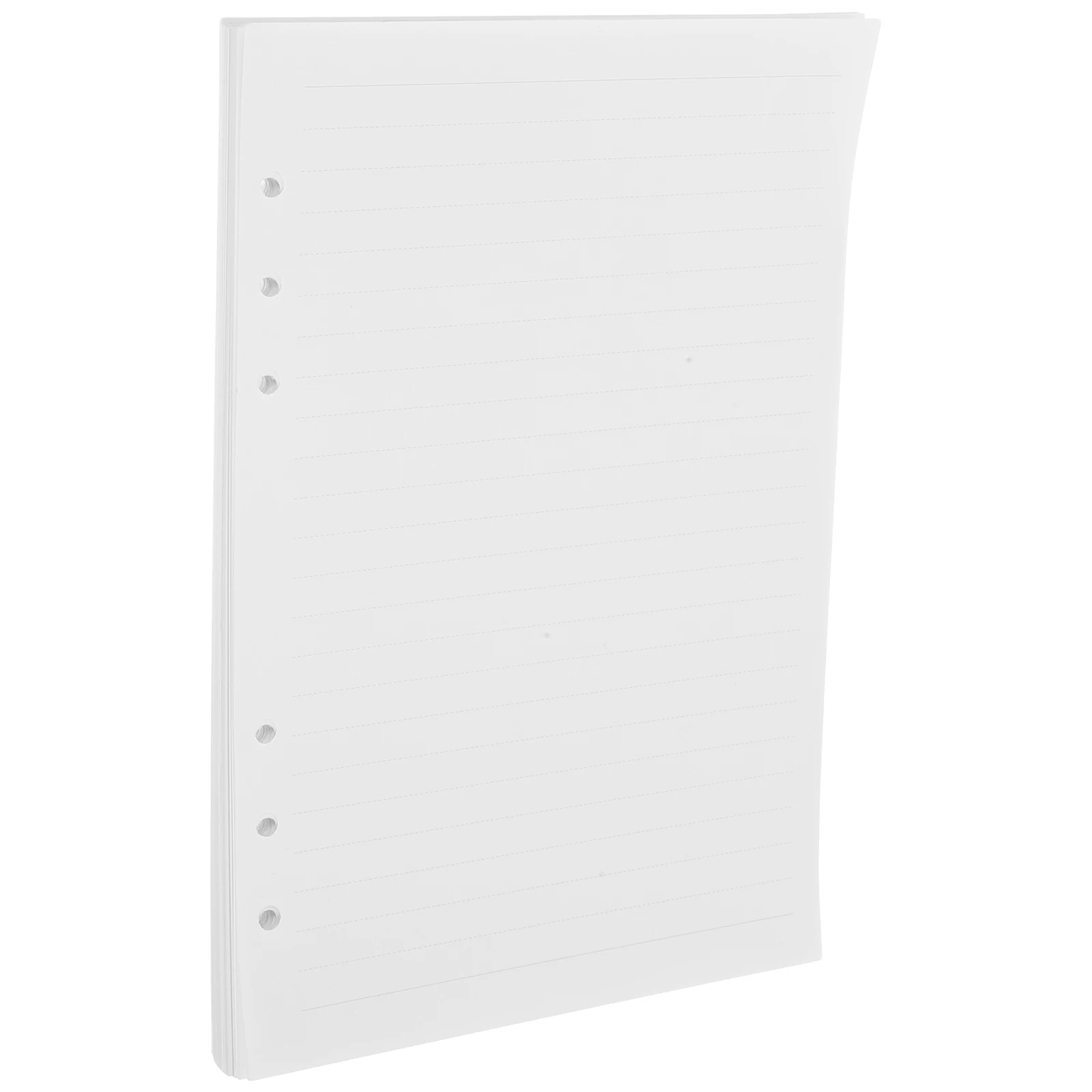 80 fogli di carta di ricarica per agenda A5, carta di riempimento a sei fori per quaderni a fogli mobili, scrittura liscia, uso in ufficio per studenti