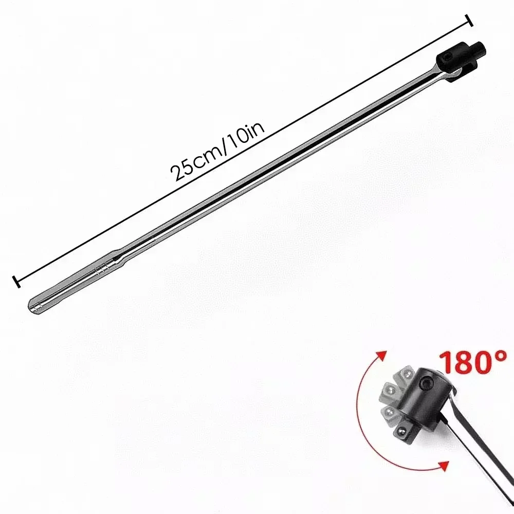 1/2 Inch Drive Breaker Bar 10 Inch 250mm F Type Universal Joint Power Socket Wrench Wheel Tool Ratchet Handle Car Accessories