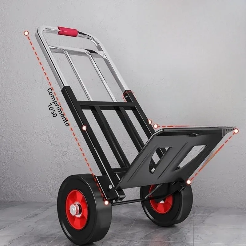 portable-manual-lifting-truck-non-up-and-downstairs-hand-pulled-cargo-moving-vehicle-stainless-steel-shopping-cart