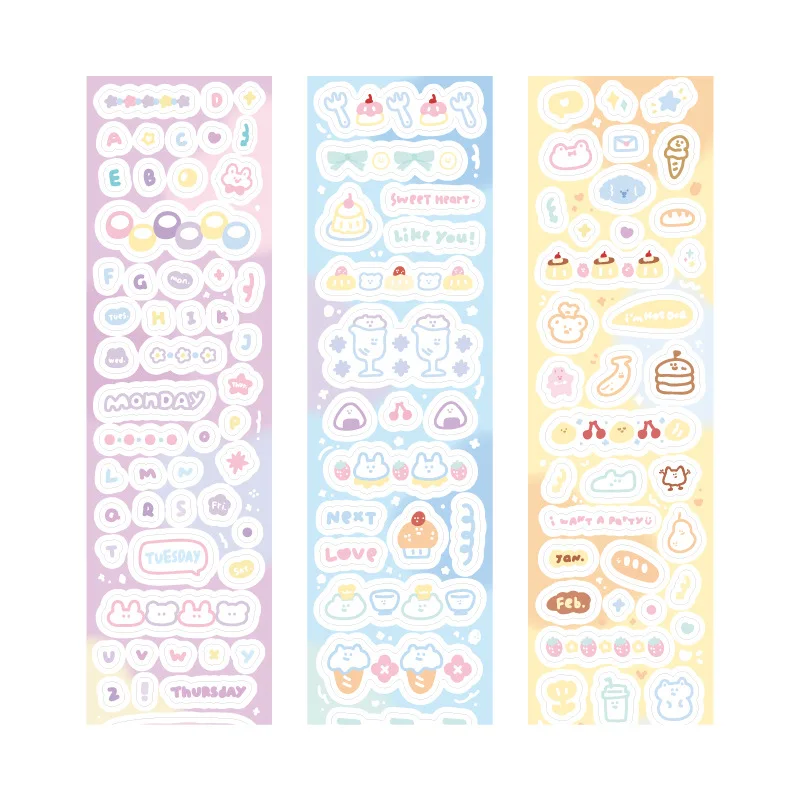 MINKYS Kawaii Graffiti 2M Cute Tape Sticker Cartoon Creative Decorative Stickers Kpop Decorative Sticker School Stationery