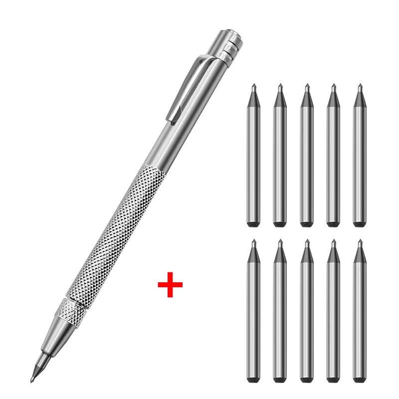 Carboneto de tungstênio Gravura Caneta, Ponta de carboneto, Diamante Scribing Pen, Nib Stylus para Vidro, Cerâmica, Metal Marcação