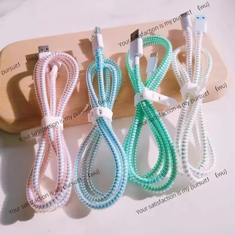 1/2 piece 1.6 meters protective cover, universal mobile phone charging cable protective cover,suitable for Xiaomi Samsung iPhone