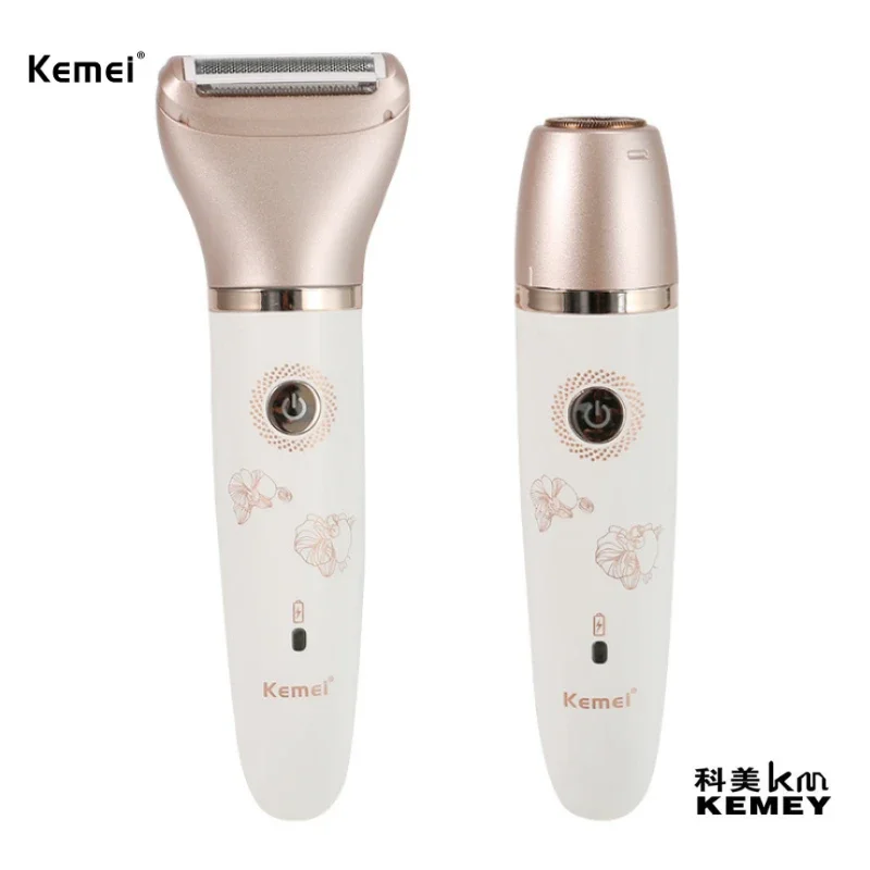 Kemei KM-1632-女性のための防水かみそり,2-in-1,女性のためのヘアカット