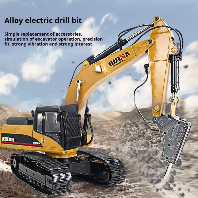 Huina 580 1/14 Rc Excavator Metal Upgrade, 360° Rotating Shear Claw Ball Grabber Sound Light Construction Model