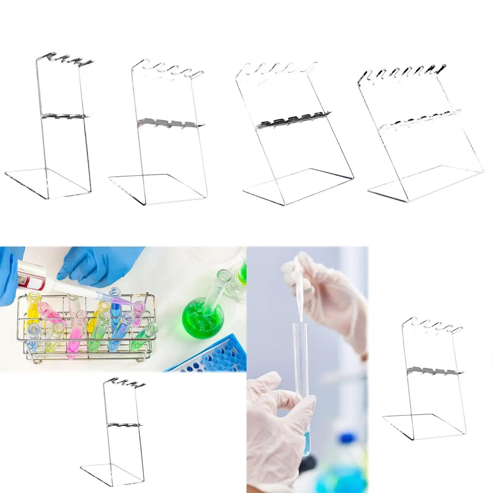 Lab Pipette Rack Accessories Practical Sturdy Multipurpose Micropipette Rack Easy to Use Acrylic Pipette Stand Pipettor Stand