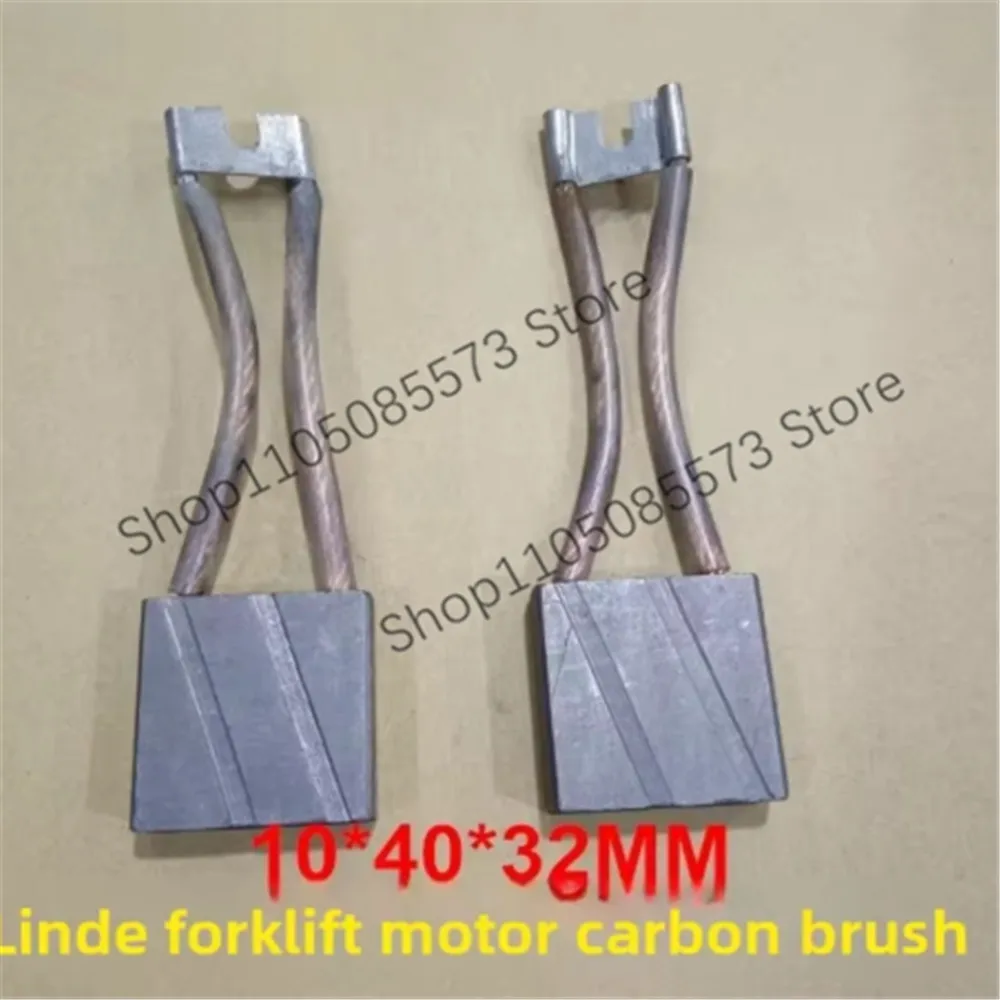 

2 шт. угольных щеток для приводного двигателя Linde E16C 10X40X30, угольные щетки для штабелера 10*40*32 мм, угольные щетки для погрузчика