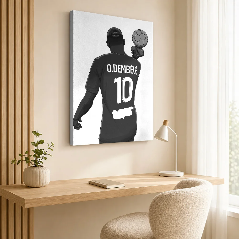 Kylian Mbappe Soccer Tribute Canvas Print Poster Bold Style Canvas Wall Art With Personalized Photo For Home Gym Ideal Fan Gift