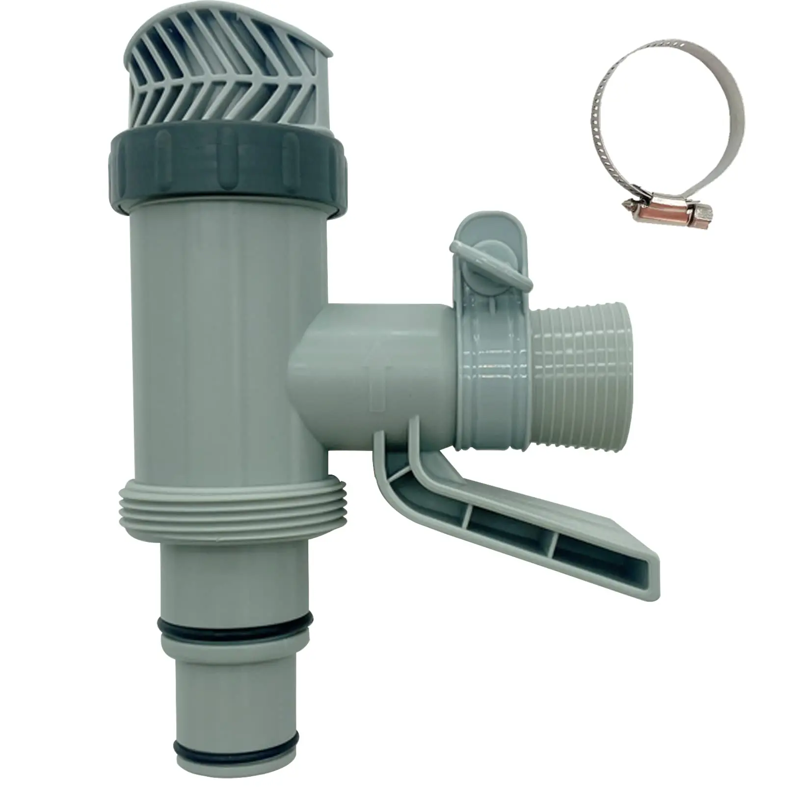 

1.25" & 1.5" Swimming Pool Pipe Support with Plunger Valve Replacement for Above Ground Pool Fittings(1 PCS)