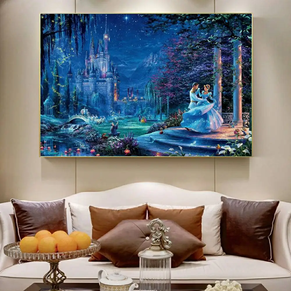 Disney Princess Art Square Crafts Canvas Puzzle Diamond Painting Mosaic Art Stitch 5d Adult Room Home Garden Decoration New 2024