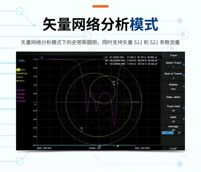 Analizzatore di spettro SVA1015X/1032X/1075X Analizzatore di rete vettoriale ad alta precisione da 1,5 GHz
