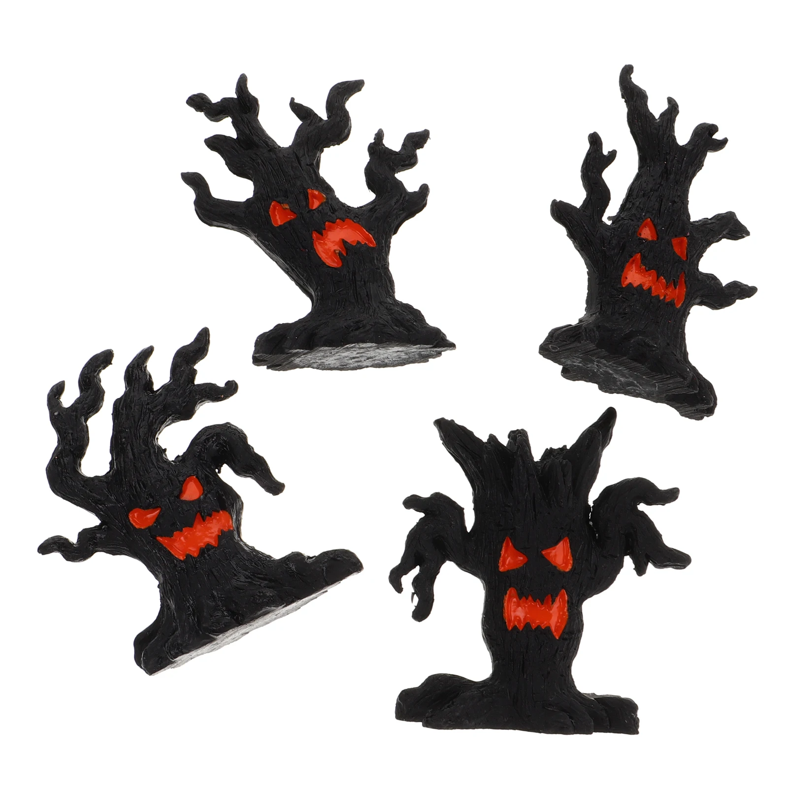 

4 Pcs Resin Decorative Ornaments Halloween Figurines Miniature Kit Craft Supplies Realistic Shape Micro Decoration Props