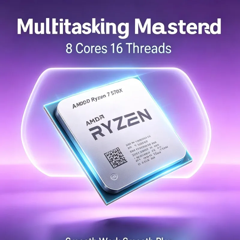 Ryzen 7 5700X Desktop CPU 7nm Manufacturing 3.4GHz Base Frequency Multi-thread Task Processor Socket AM4 Without Cooler