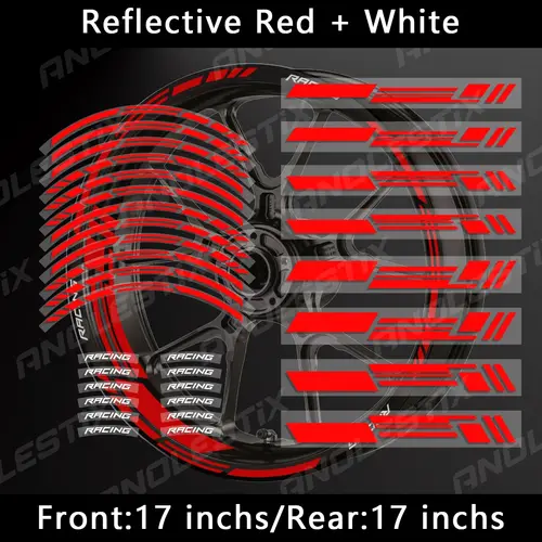 Reflective Motorcycle Wheel Stickers Hub Decal Rim Stripe 17 Inchs For YAMAHA Honda Kawasaki Suzuki BMW KTM Husqvarna Triumph - Image 20