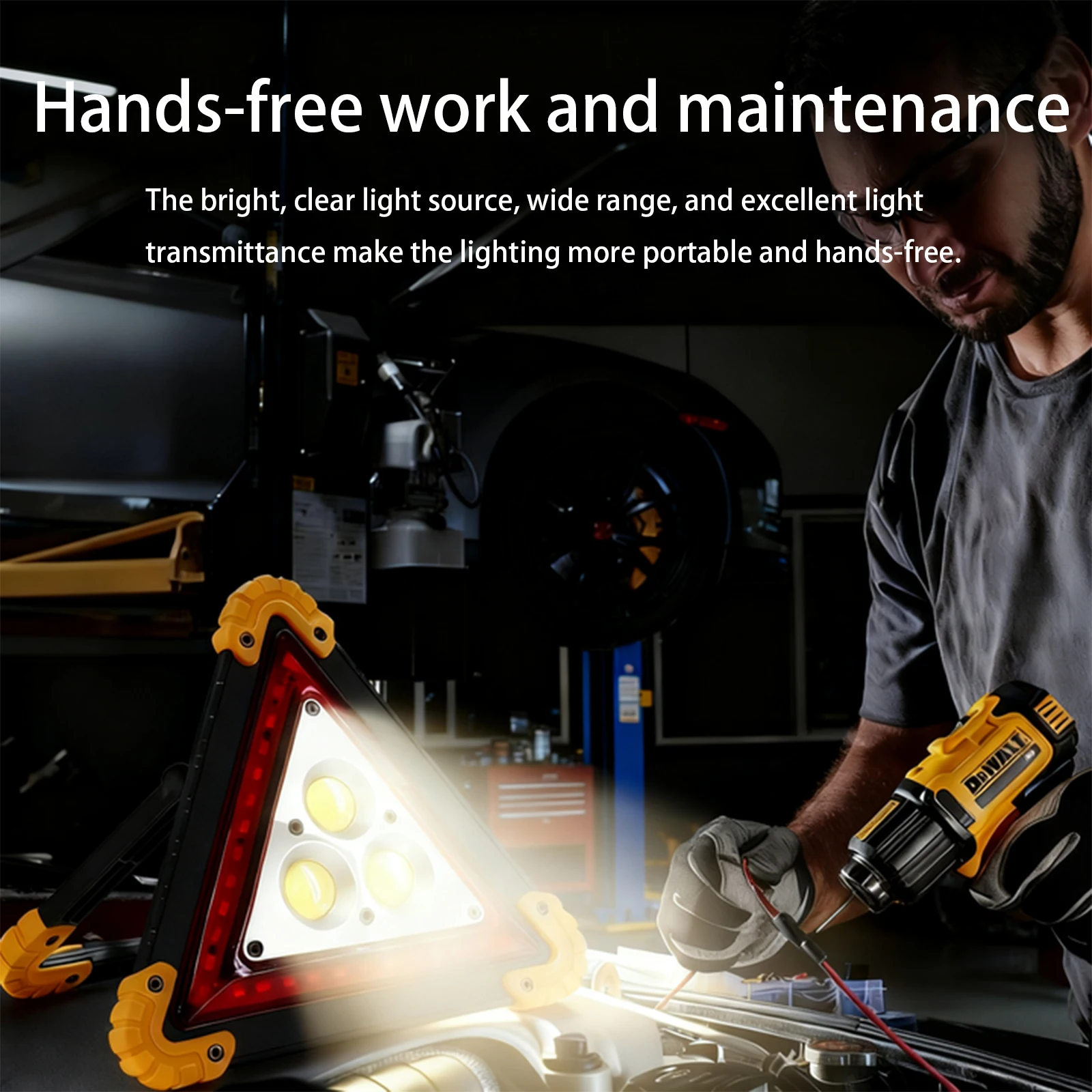 10 Вт светодиодный рабочий фонарь перезаряжаемый портативный прожектор для наружного кемпинга, пешего туризма, аварийного ремонта автомобиля, освещения на рабочем месте