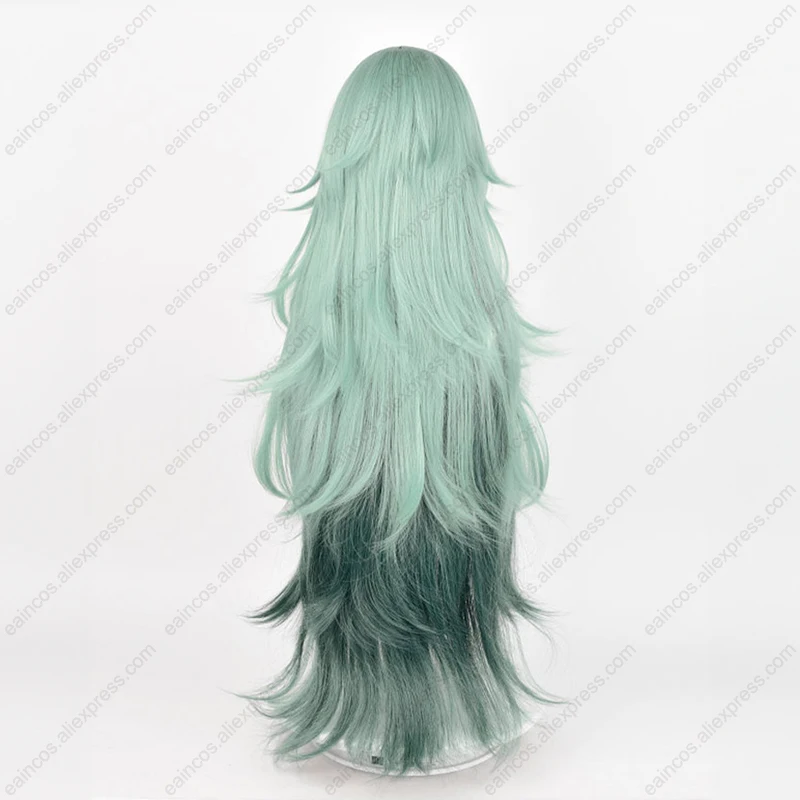 Eto Yoshimura Cosplay Pruik 95Cm Lange Groene Gradiënt Pruiken Hittebestendig Synthetisch Haar