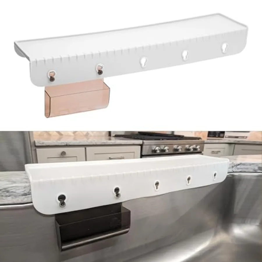 

SiliSink XL Silicone Edge Guard for Kitchen Sink - Fits 3.75" - 4" Wide - The Original Silicone Sink Edge Protector with Sponge