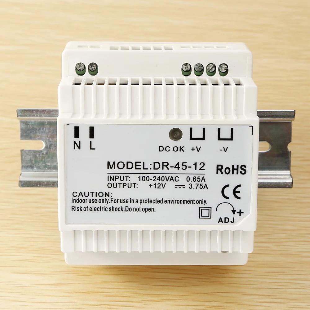 Din Power Supply 45W 12V For Video Door Intercom & Access Control System