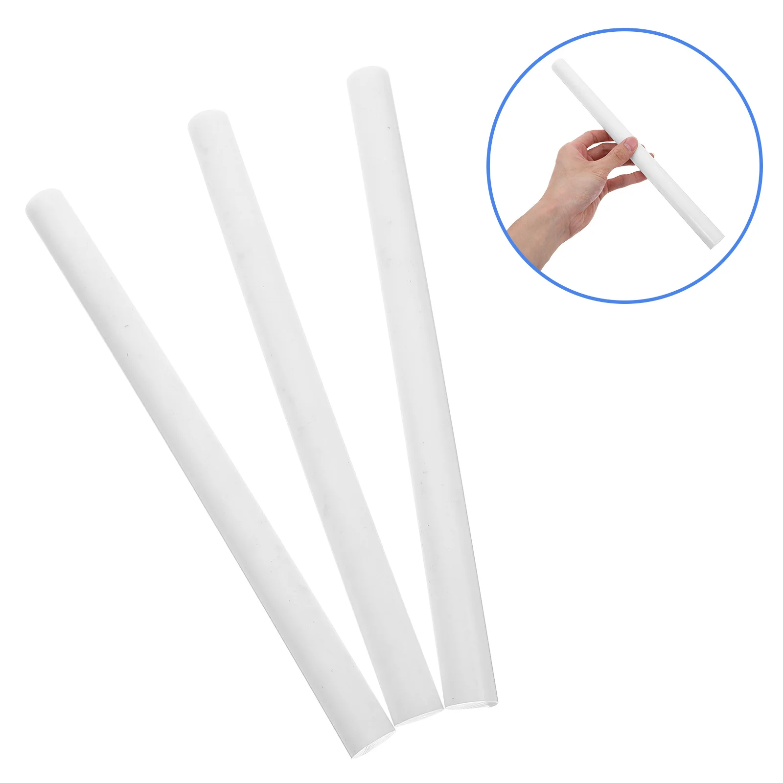 

3Pcs Pom Round Rods Reliable Strength Multi-Functional Cylindrical Bars for Welding Drilling Milling Turning Work