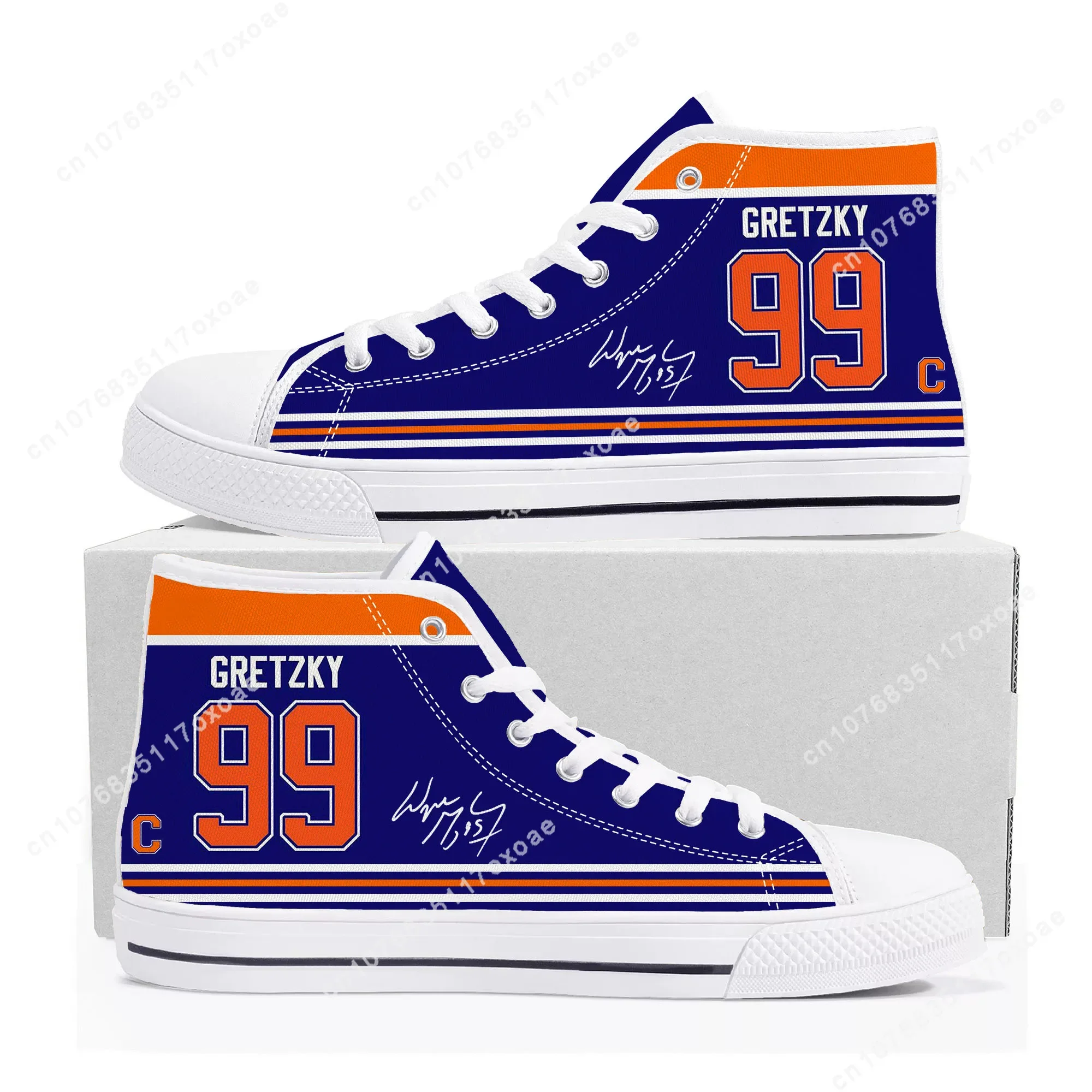 

Wayne Gretzky ice hockey NO 99 High Top Sneakers Mens Womens Teenager High Quality Canvas Sneaker Casual Shoe Customize Shoes