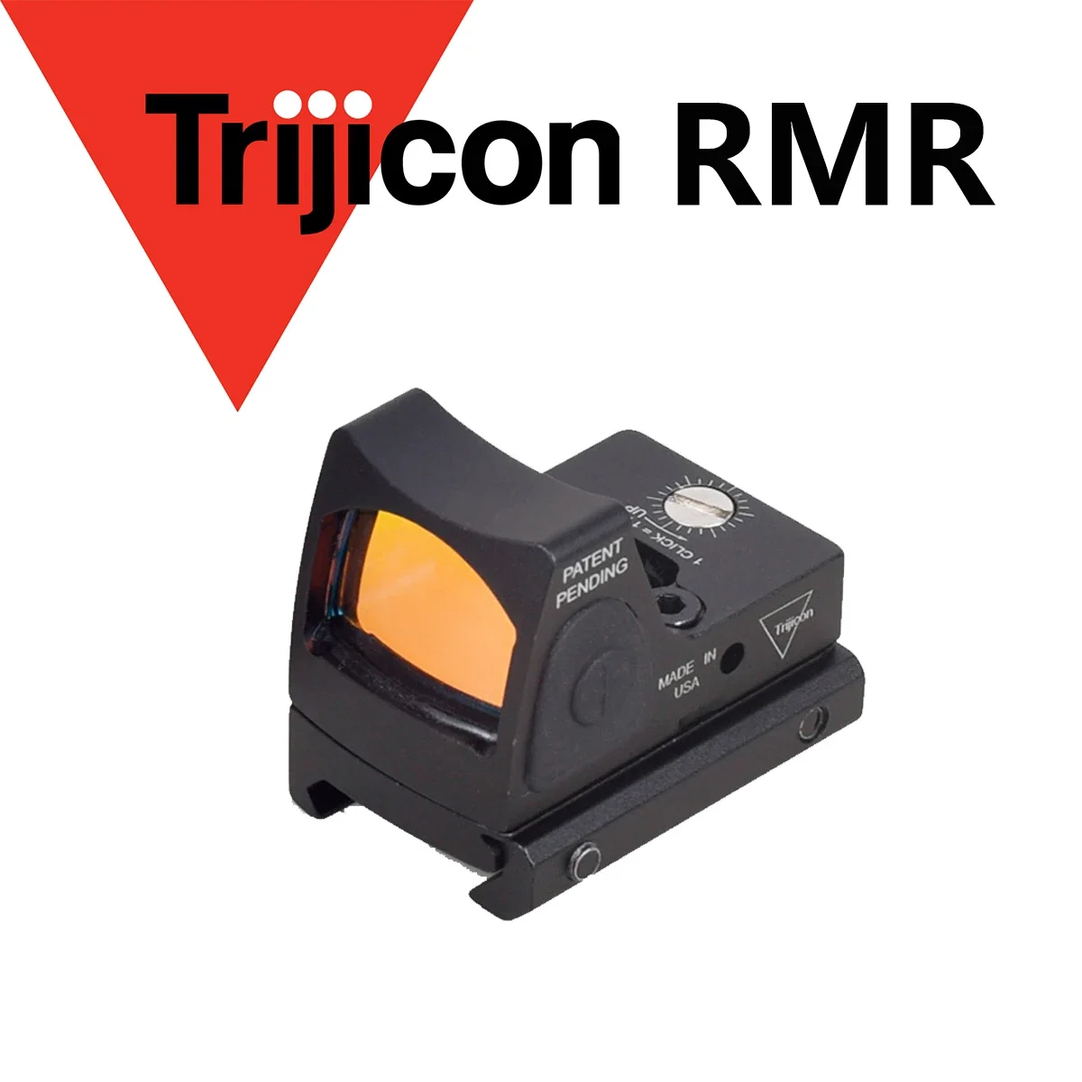 

Trijicon RMR Mini Red Dot Sight Collimator Scope Fit 20mm Rail For Airsoft Weapon Riflescope With Glock Rear Sight Mount