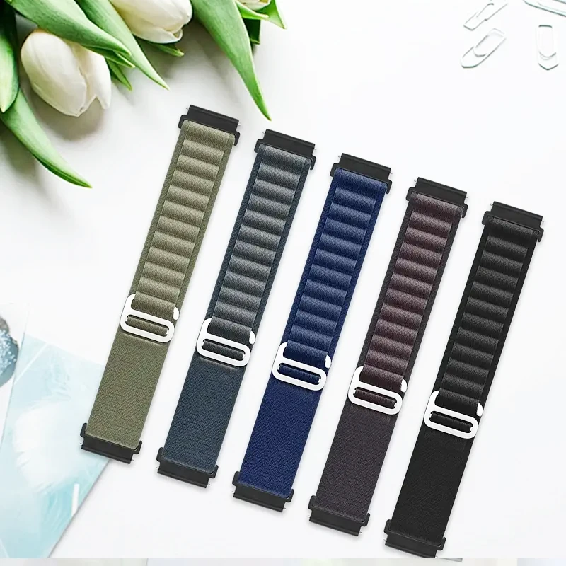Correa de reloj de tela de 22mm y 20mm Alpine Loop para Samsung Galaxy Watch 7-FE-6-4-Classic-5-Pro, pulsera deportiva Huawei GT 2-3-4-Pro
