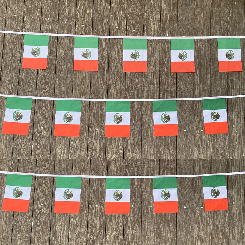 xvggdg   20pcs/set   Mexico  bunting flags  Mexico Pennant String Banner Buntings Festival Party Holiday