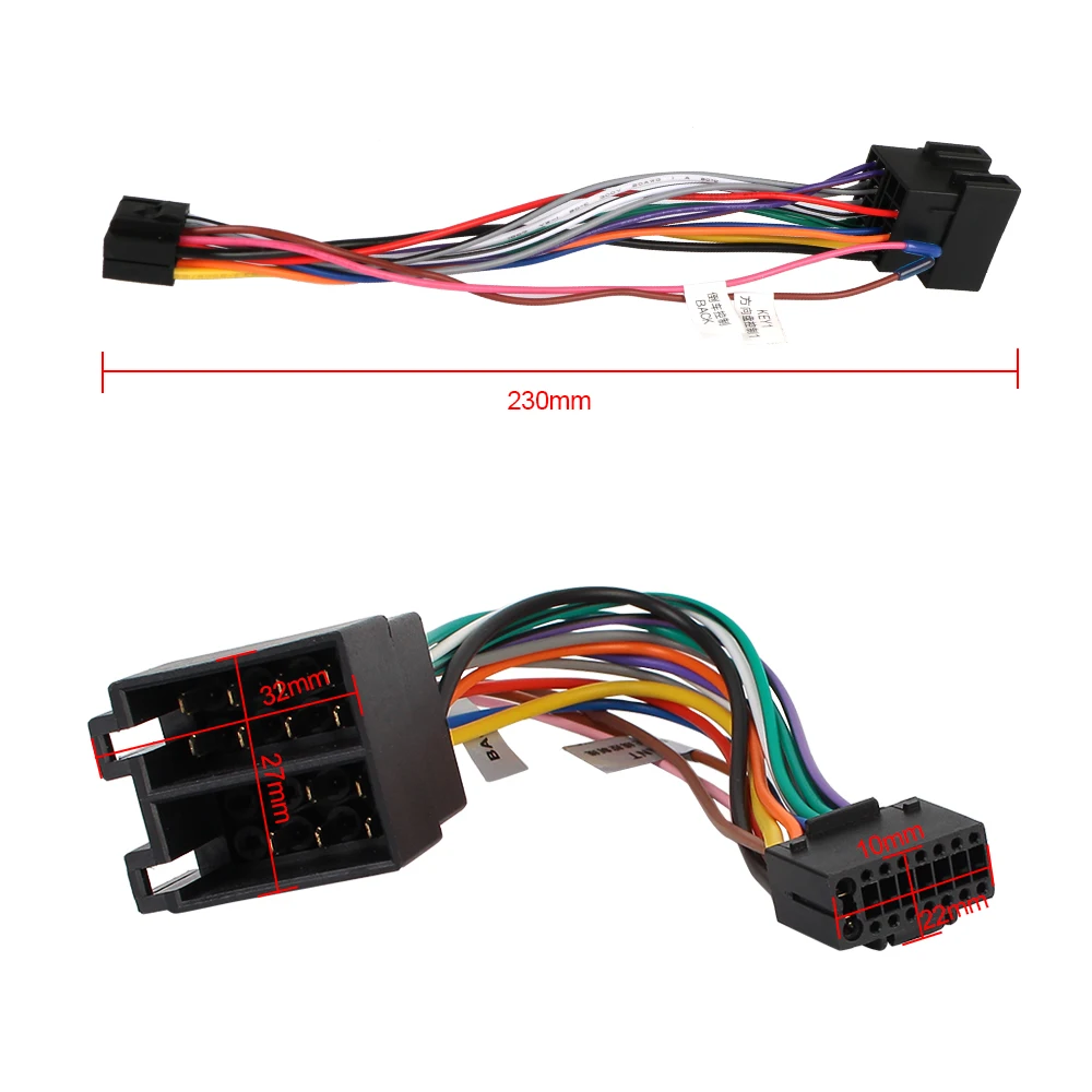 Do wiązki przewodów ALPINE 16-pinowy kabel z wtyczką samochodową Stereo Radio samochodowe Adapter kablowy ISO Standardowy adapter złącza