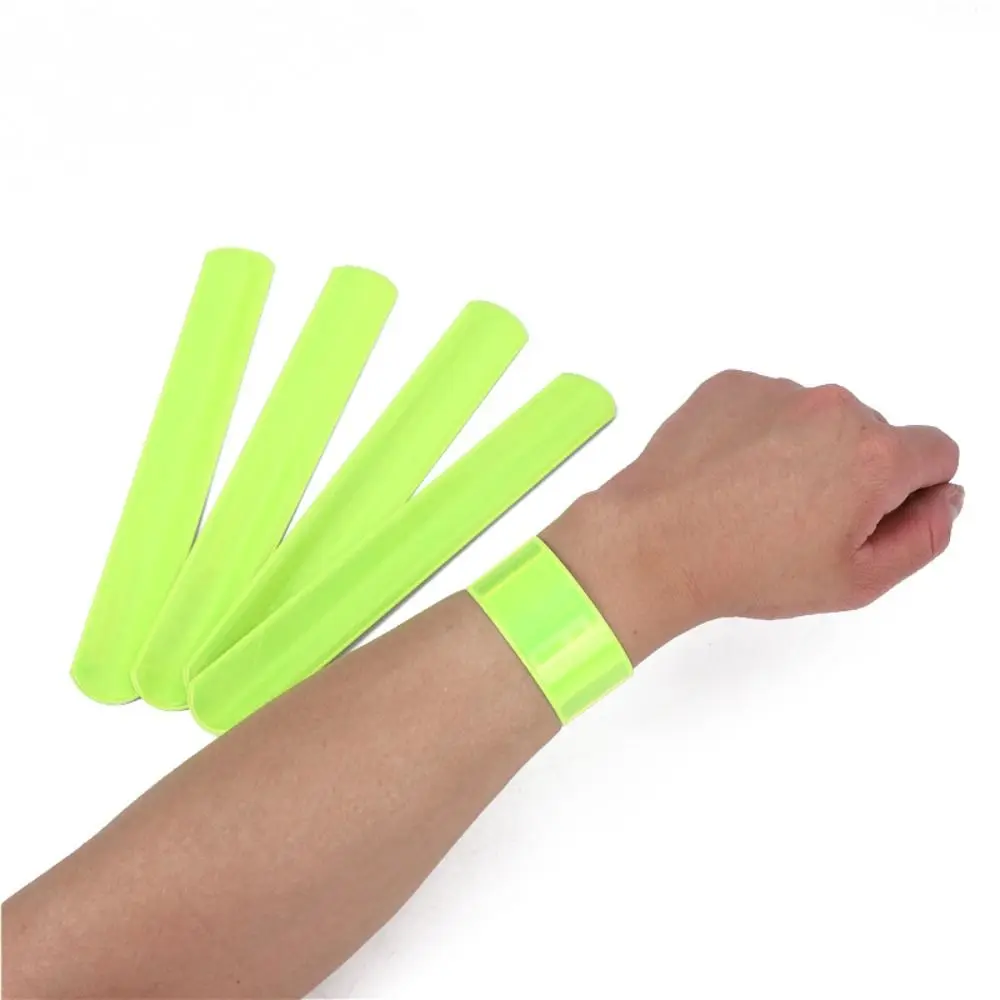 

20 шт., предупреждающий светоотражающий ремешок на запястье, зеленый светоотражающий браслет видимости, креативный светоотражающий браслет 22/30 см