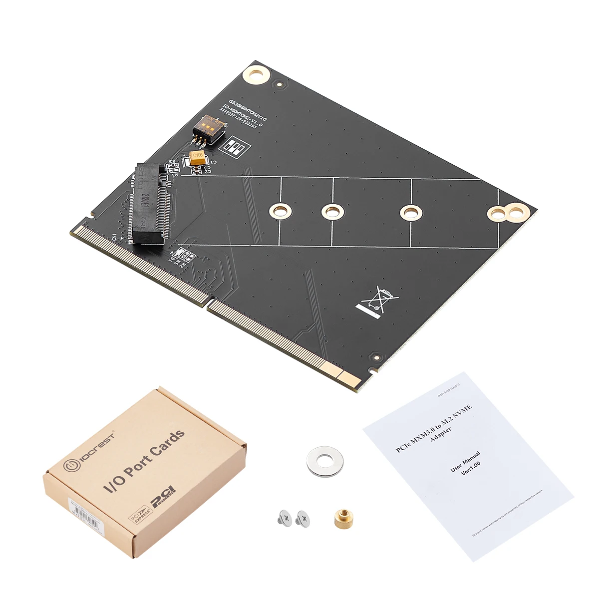 Adaptateur MXM vers NVcloser, convertisseur de carte Riser, PCIe MXM 3.0 vers M.2 NVcloser, 6 000 cartes, support 2230, 2242, 2260, 2280 M2, SSD pour PC