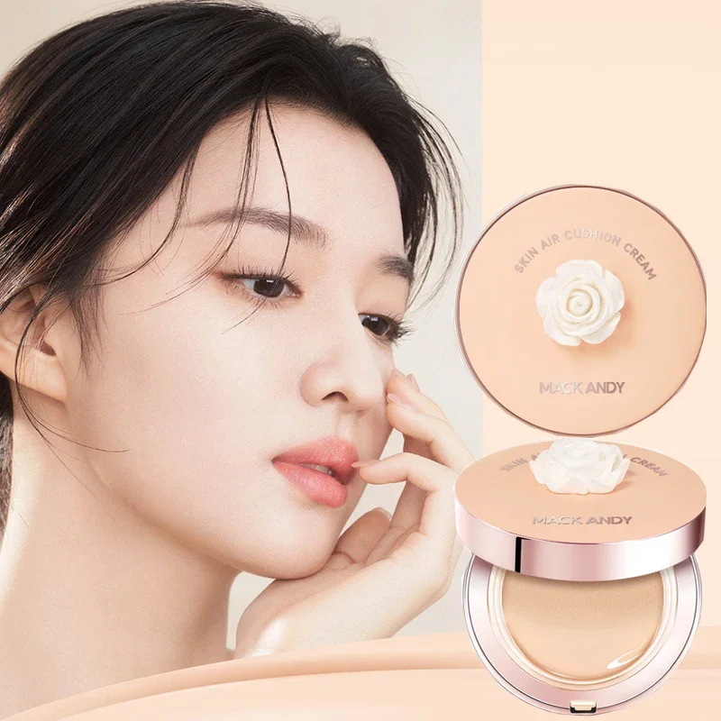 Marco Andy Beauty Cushion Cream 3D Petals Light &Thin Long-lasting No Makeup Control Oil Control BB Cream Cosmetics Skin Care