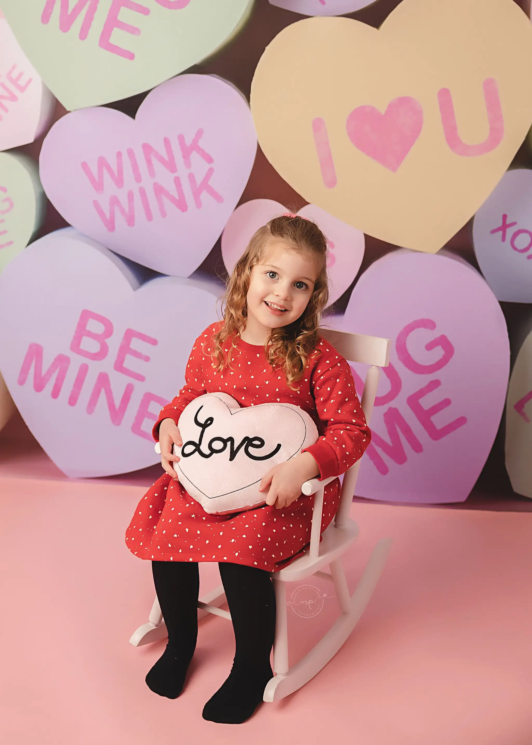 Candy Heart Wall Backdrops Kids Girl Photography Prop Child Baby Photocall Birthday Cake Smash Decor Valentine\'s Day Backgrounds