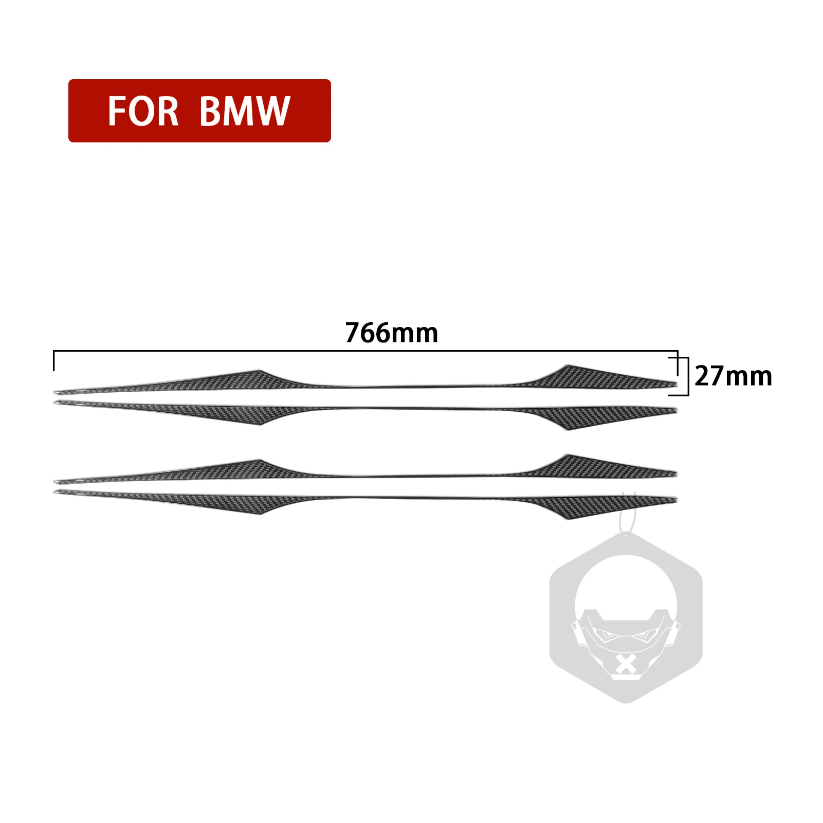 For BMW F01 7 Series 2009-2014 Real Soft Carbon Fiber Stickers Door handle Panel Trim strip Car Accessories Interior decorative