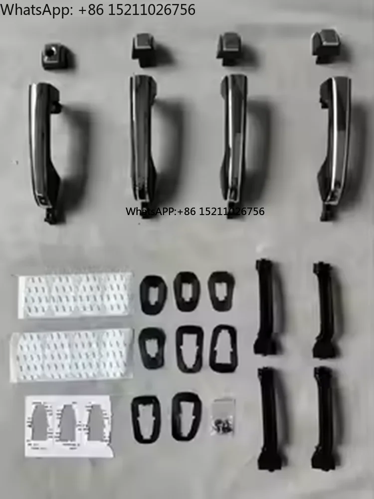 النموذج الأصلي الذكي لؤلؤي أبيض أسود كروم مقبض باب السيارة ترقية مقبض خارجي لتحديث لكزس lx570 من 2009 إلى 2021 #2