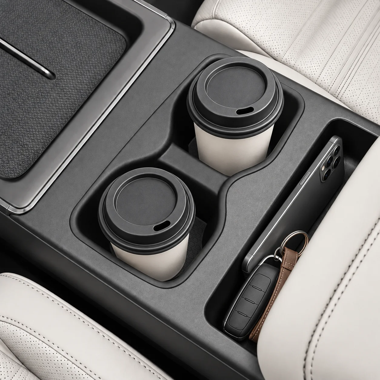 LUCKEASY Drink Holder Storage Box for Yuan UP Atto 2 2025–2026, Center Console Organizer Car Accessory