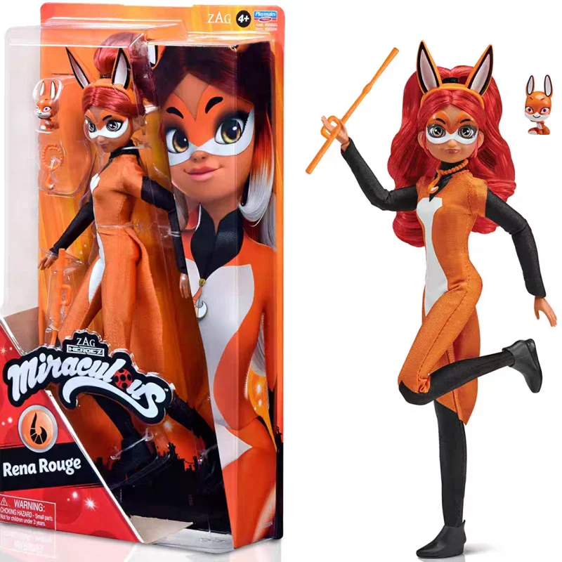 In Stock 27cm Miraculous Anime Figures Tales Of Ladybugs Mister Bug Marinelles Cat Noir Action Movable Joint Model Toy Girl Gift