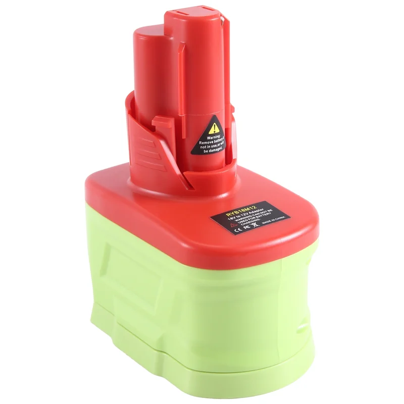 MAKE-RYB18M12 แบตเตอรี่อะแดปเตอร์อุปกรณ์เสริมสําหรับ RYOBI 18V แบตเตอรี่ลิเธียมแปลงสําหรับ 12V M12 เครื่องมือไฟฟ้าไร้สาย