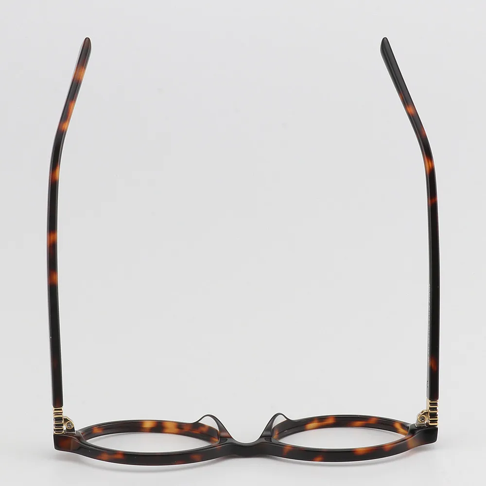 تشانغ يوان النسخة الإنجليزية خمر إطار النظارات البيضاوي المألوف السلس مضيئة نظارات للرجال النساء نظارات دودة الكتب #3