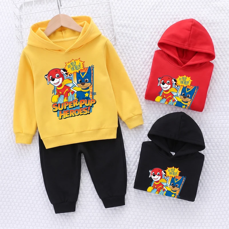 Spring Autumn Long Sleeve Hoodies and Long Pants 2pcs Set for Children's Clothing Set Boys Sweatsuits Kids Thin Tracksuit