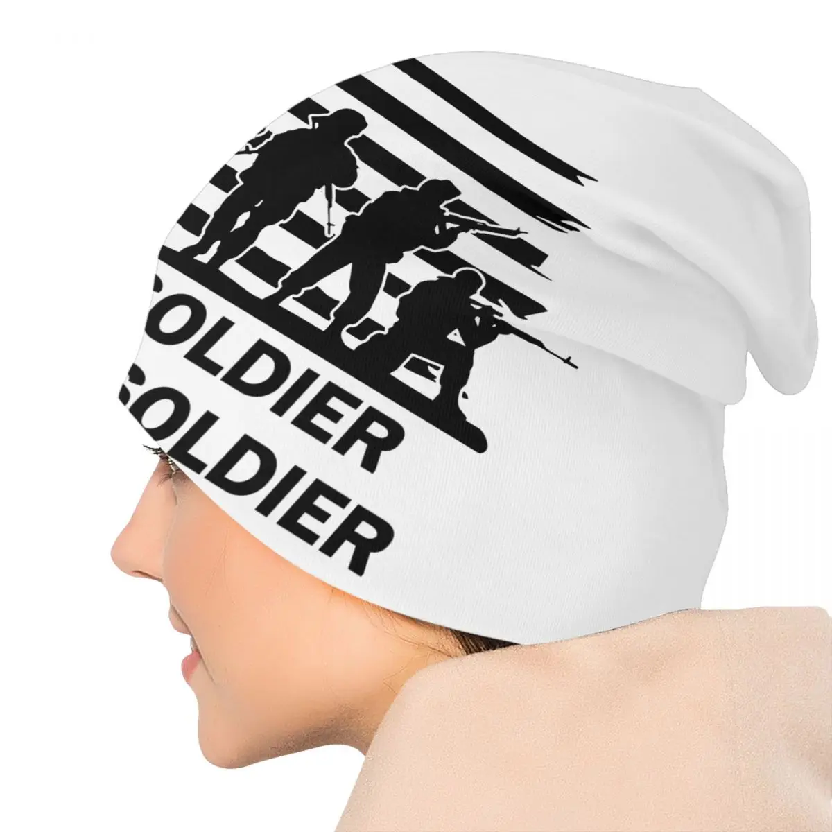 Изготовленные на заказ шапки Once A Soldier Always A Soldier Skullies для мужчин и женщин, трендовые зимние теплые вязаные шапки для взрослых, шапки с капюшоном