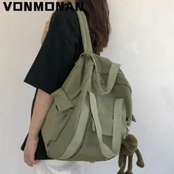 Nieuwe Effen Kleur Vrouwen Waterdichte Nylon Rugzak Eenvoudige Schooltas Voor Tiener Meisje Schouder Reizen Handtas Book Bag Rugzak