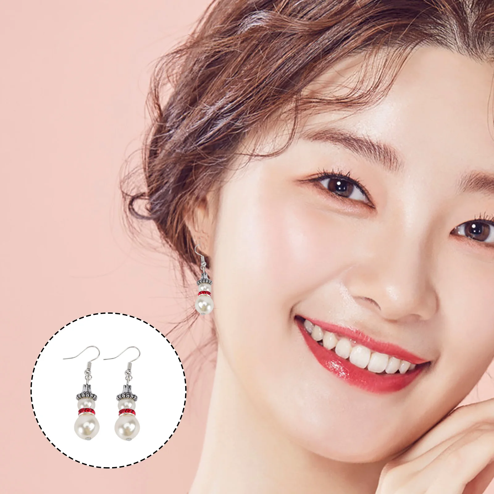 أقراط عيد الميلاد خواتم للنساء إكسسوارات قطرة أنيقة متدلية حلية قلادة عطلة لطيفة