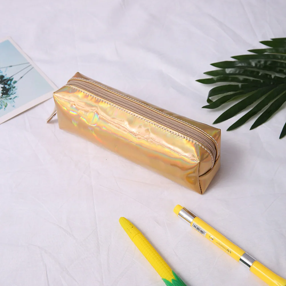

Glitter Pencil Case Bag Sparkle Pouch Zipper Closure Light Portable Student School Travel Pen Bag Pencil Pouch