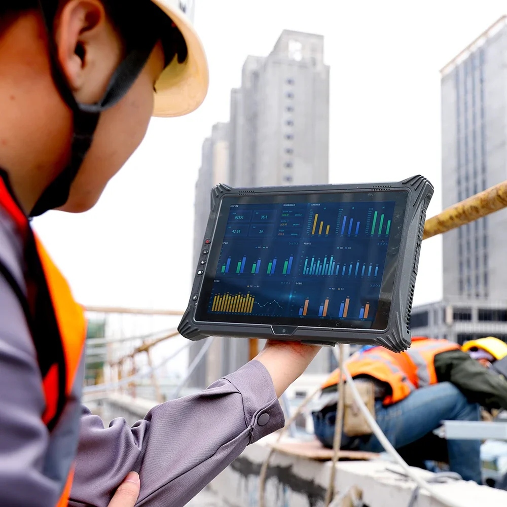 Kcosit K10A Ruggedized Tablet Computer Windows 11 Waterproof Forklift Mounted 10.1\