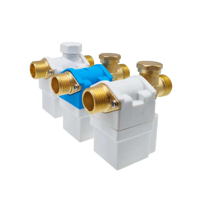 G1/2" DN15 Inlet Valve 12VDC Normal Close Pilot T type Blass 24V 220VAC Solar Water Heater Solenoid Valve With Check Function