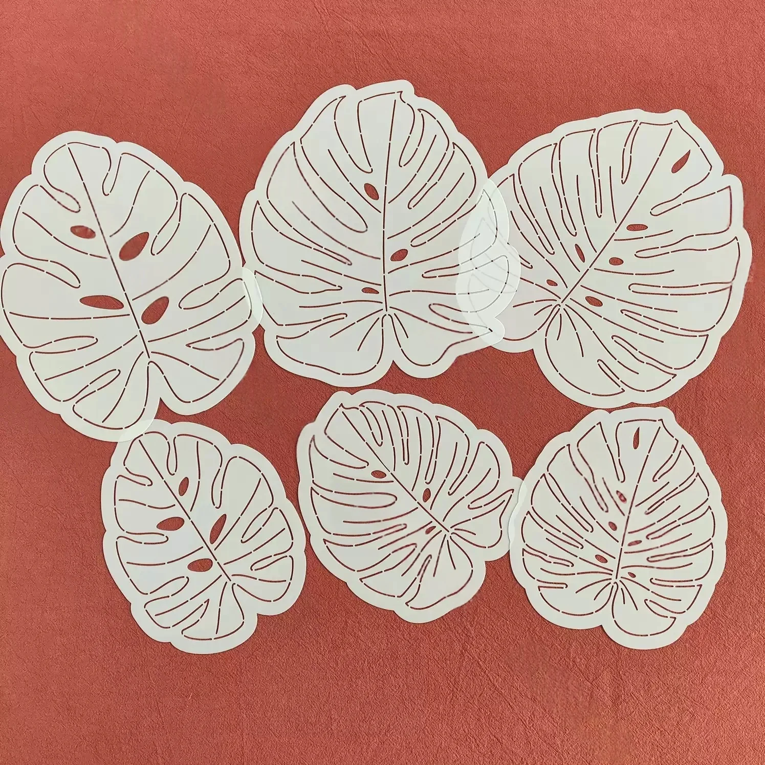 

3pcs/set Sashiko Stencils Reusable PET formwork for Embroidery,coaster Decor,Fabric Drawing tool,leaf tracing Quilting Templates