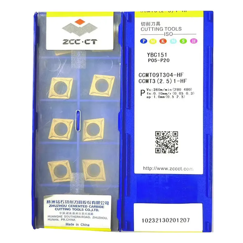 10pcs ZCCCT CCMT CCMT060202 CCMT060204 CCMT09T302 CCMT09T304 CCMT120404 HF YBC151 YBC152 YBC251 YBC252 YBG202 Turning Inserts