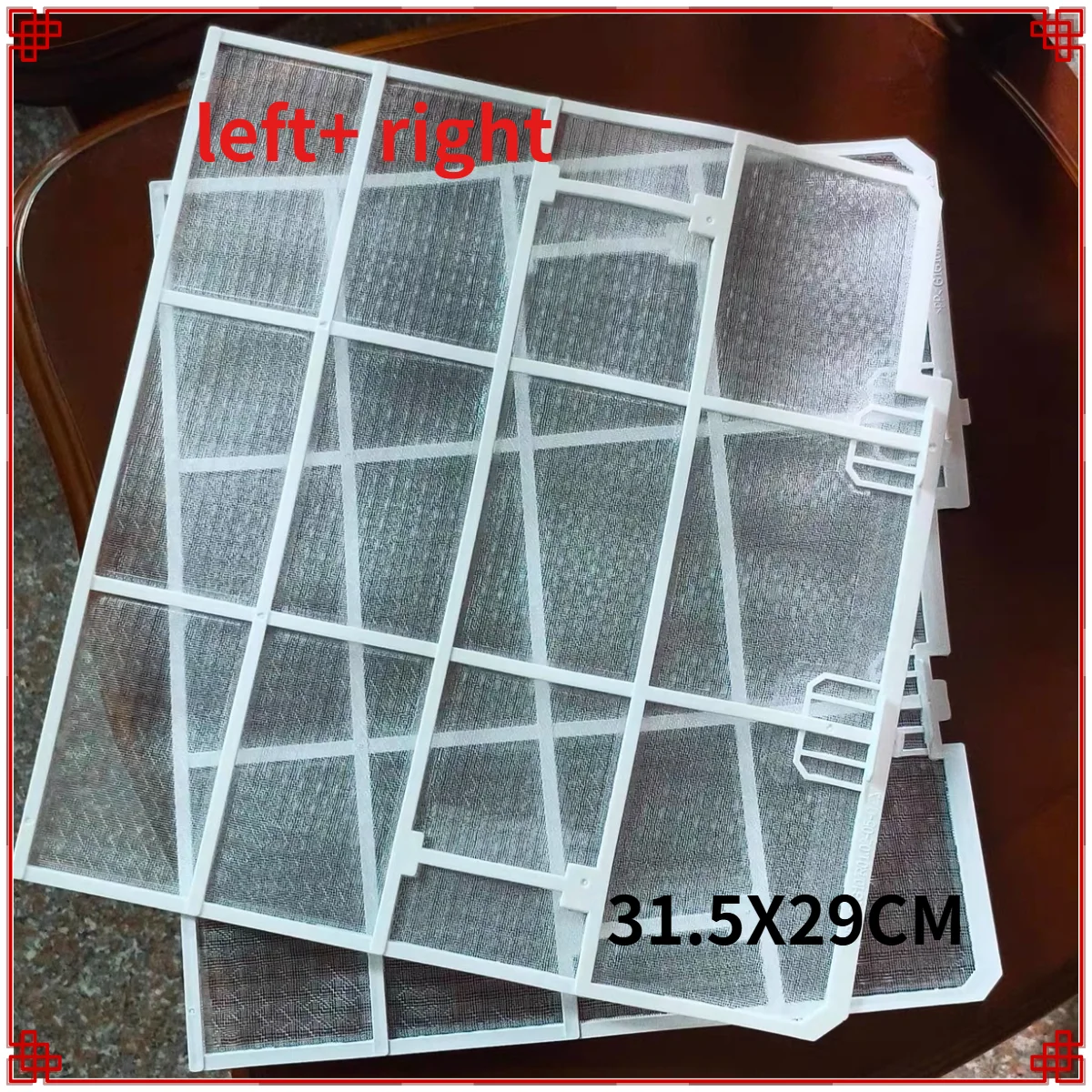 Left + Right AC Filter Sets 31.5×29CM Dust Filter Screen Repair Accessories ForKelon Hisense Whirlpool 1‑1.5HP Air Conditioner
